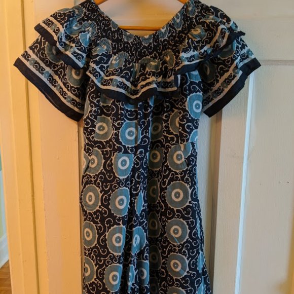 Floral Print Smocked-Shoulder Jumpsuit - Picture 3 of 3